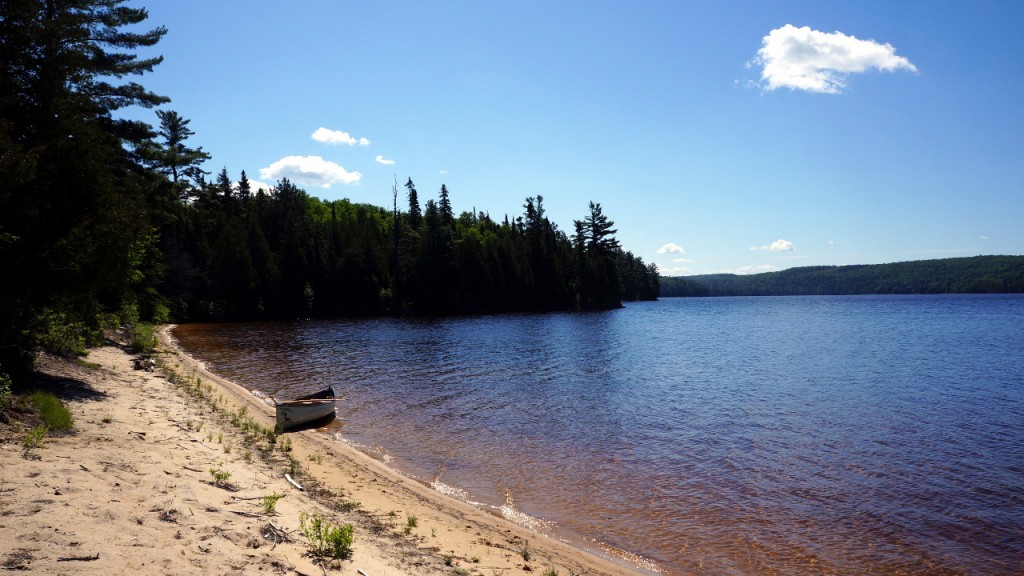 Part of a large section of beach on Big Crow Lake