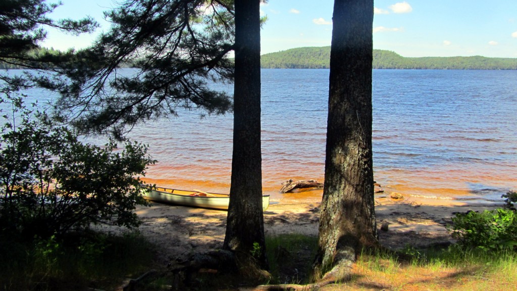 View from one of the beach campsites on Big Crow