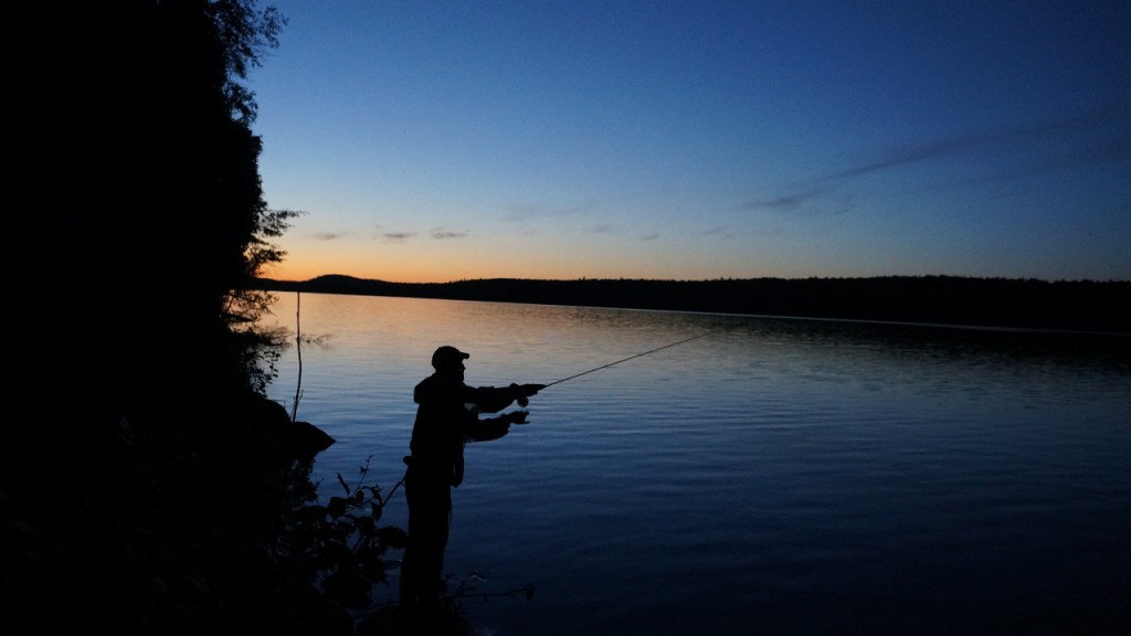 Doing some shoreline fishing in the evening