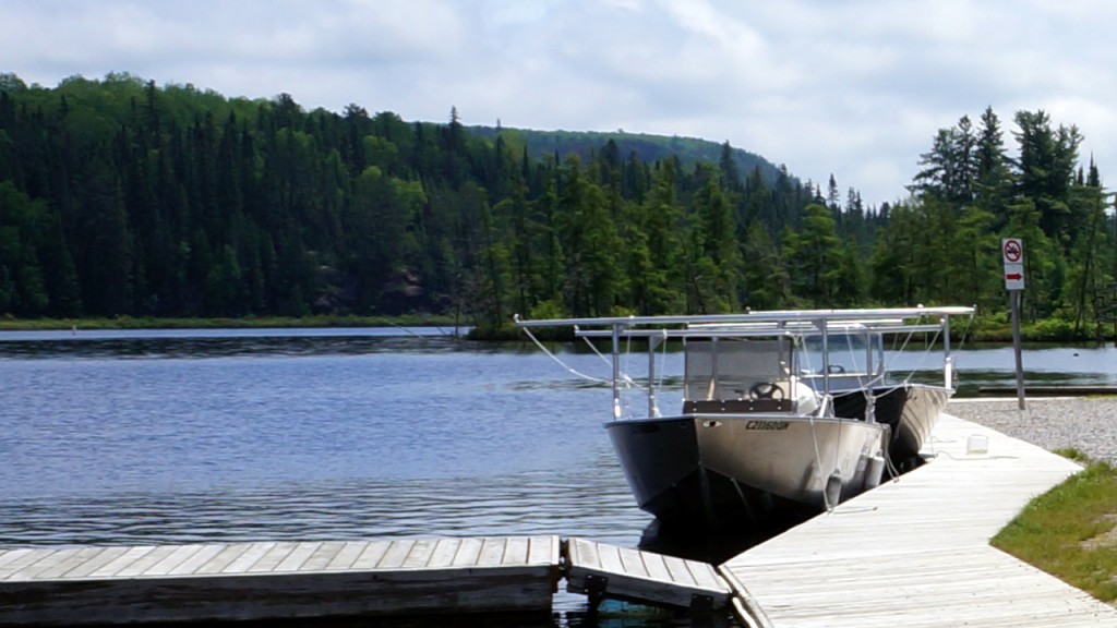 Back at the Opeongo access point, with skies clearing