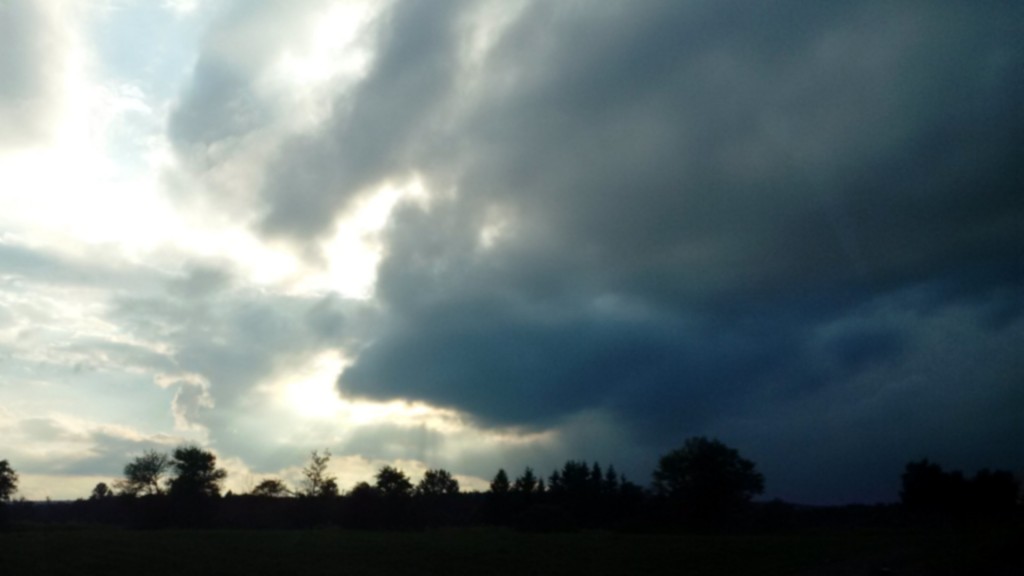 Driving into some ominous looking clouds