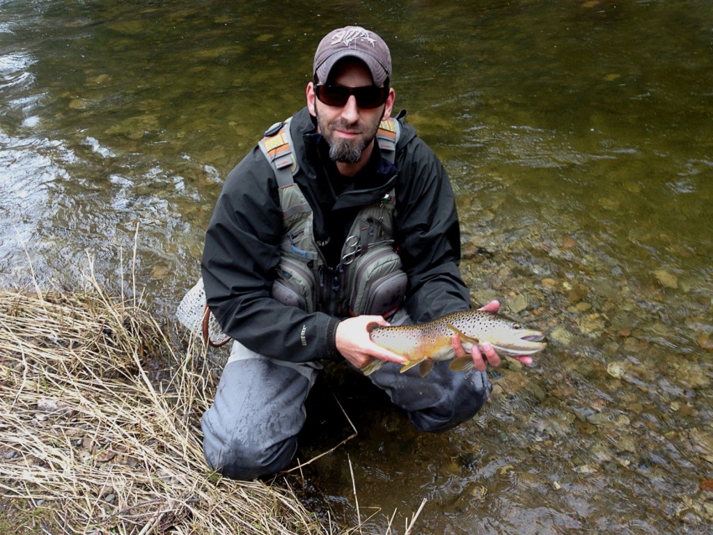 An excellent Brown Trout to finish off the opening day of trout season